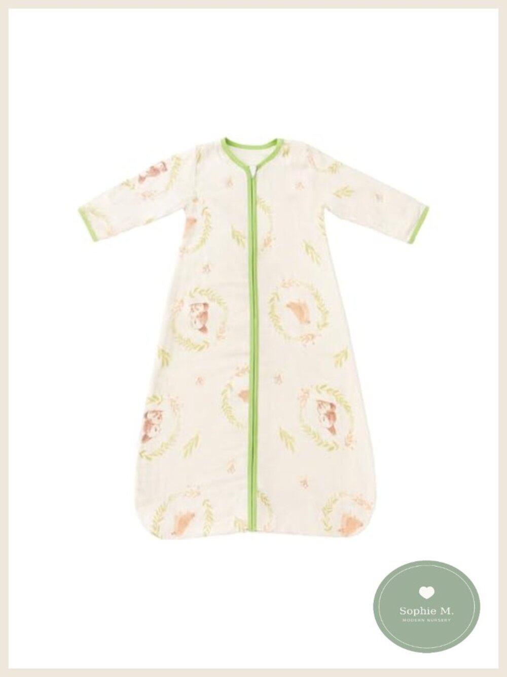 Long Sleeve Toddler Sleep Sack Crinkled Muslin Cotton TOG 1.2